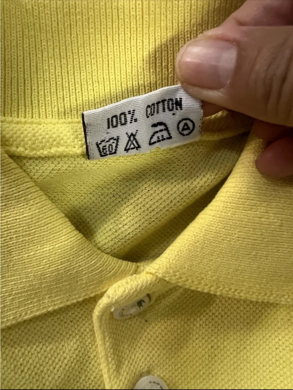 Chemise Lacoste Made In France Girls Size 7 Polo Yellow Shirt Retro Tennis Golf - Picture 6 of 9